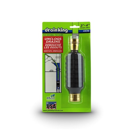 Safe-T-Seal GT Water Products Drain King 0 ft. L Drain Unclogger H34